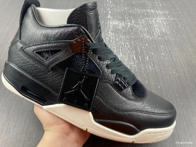 819139-010 Pony Jordan 4 Black Retro Hair 1117